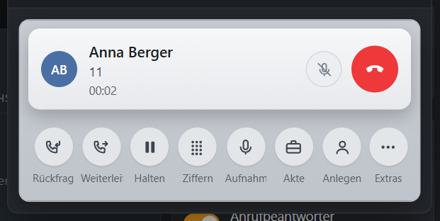 Die Gesprächskarte im Gespräch mit Stumm, Halten, Ziffern und Akte.